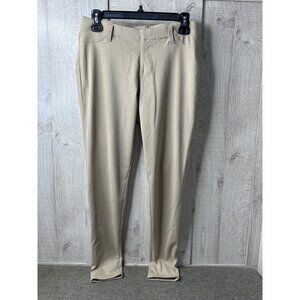 Faded Glory Beige Slim Fit Stretch Knit Pants Womens Medium (8-10) Belt Loops